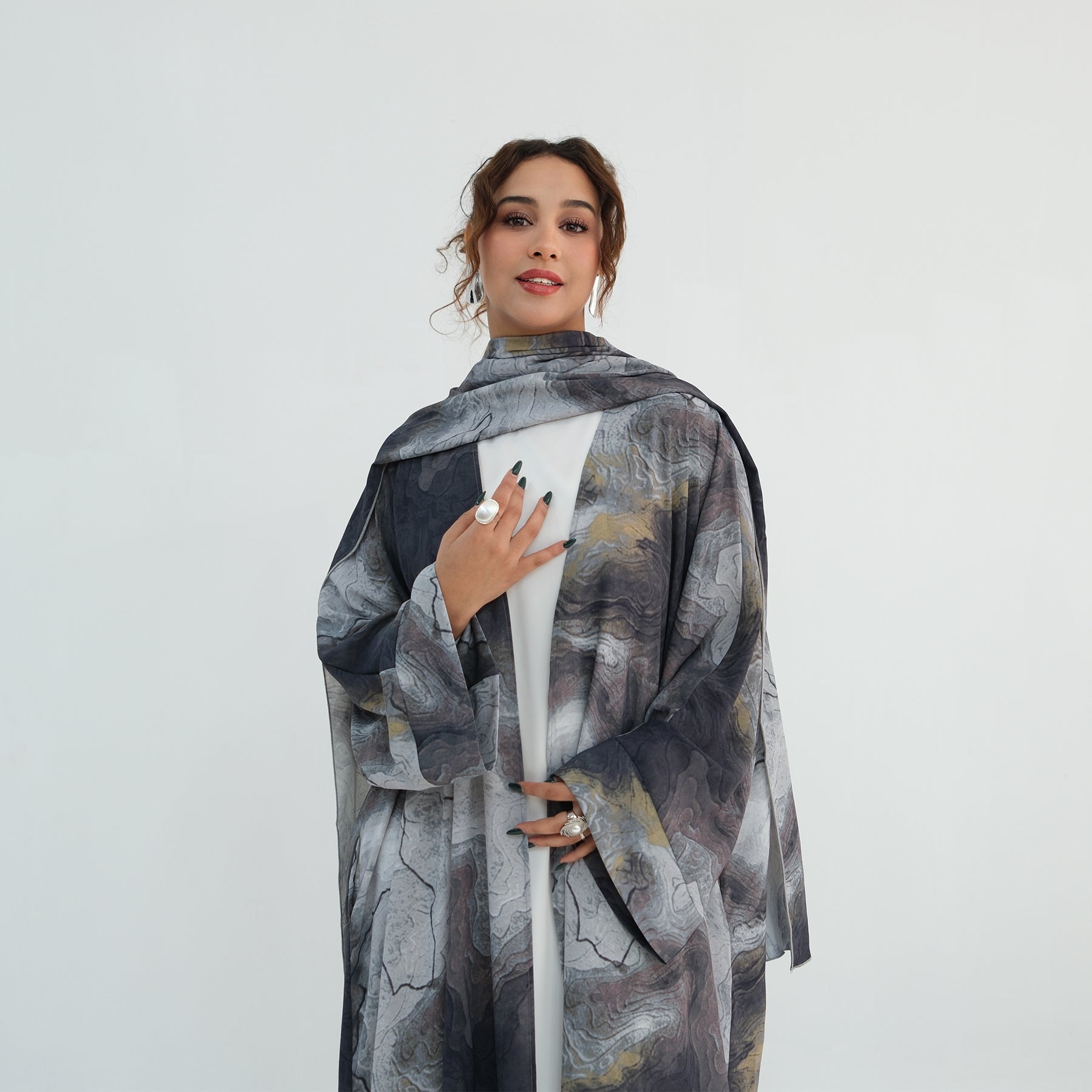 Ines Marble Abaya