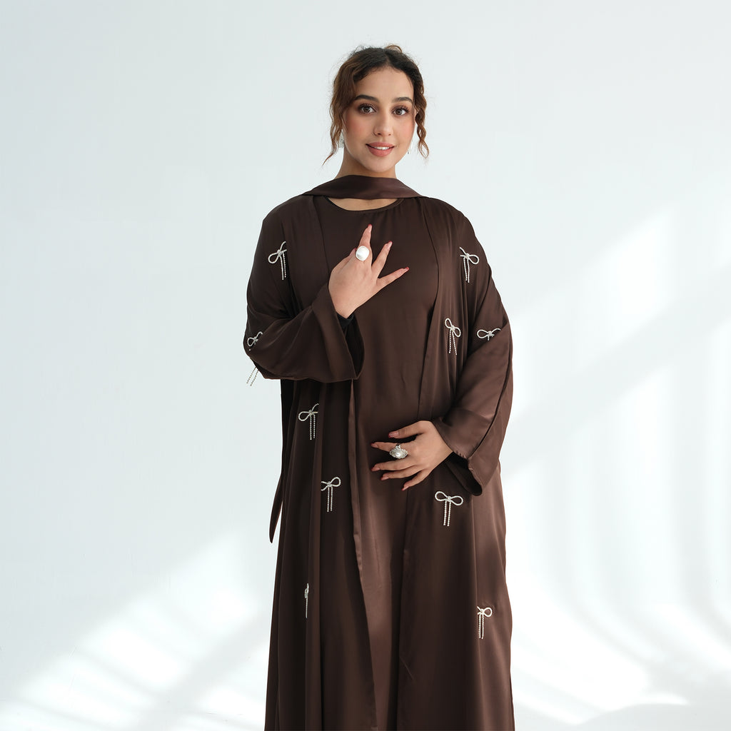 Zoya Bow Abaya Set