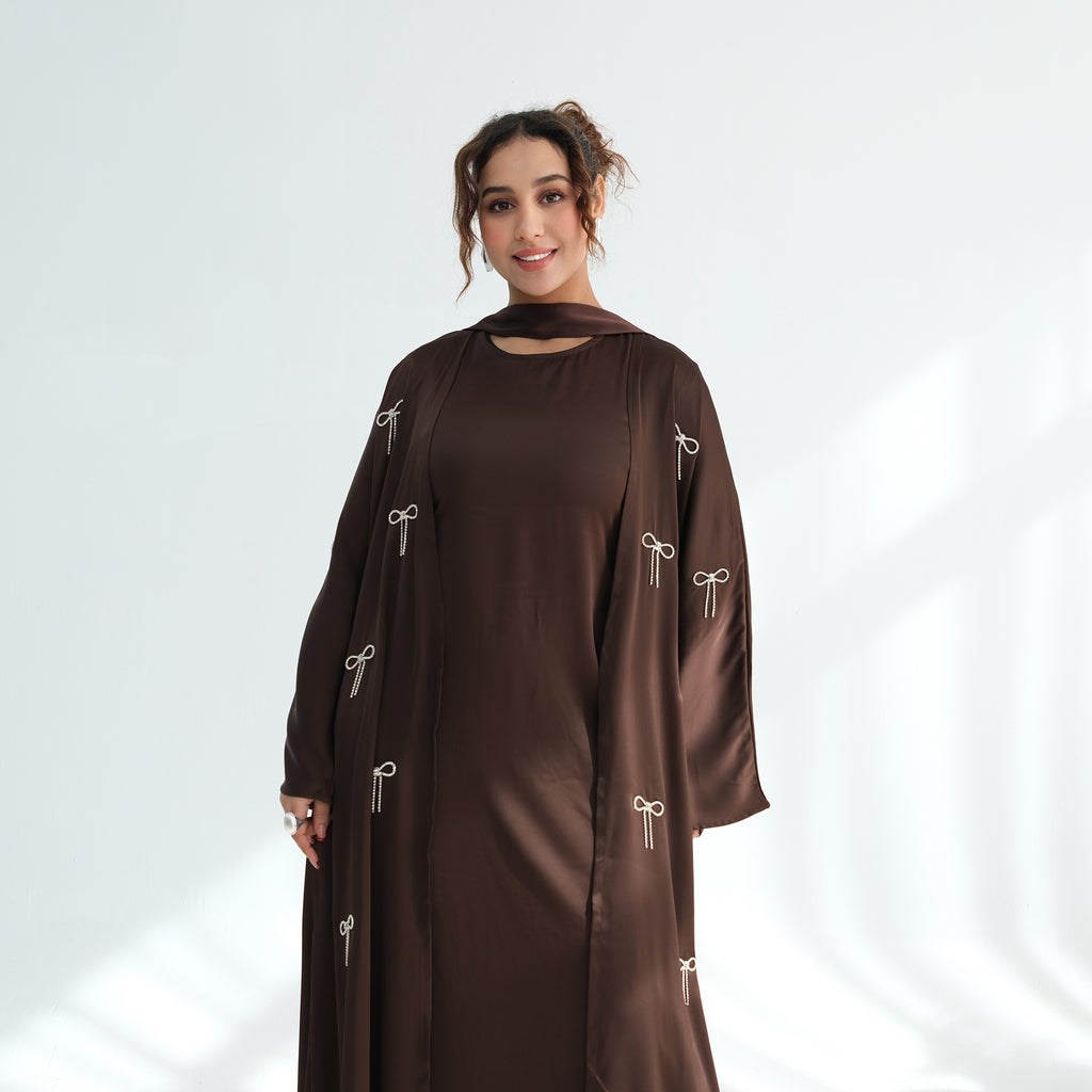 Zoya Bow Abaya Set
