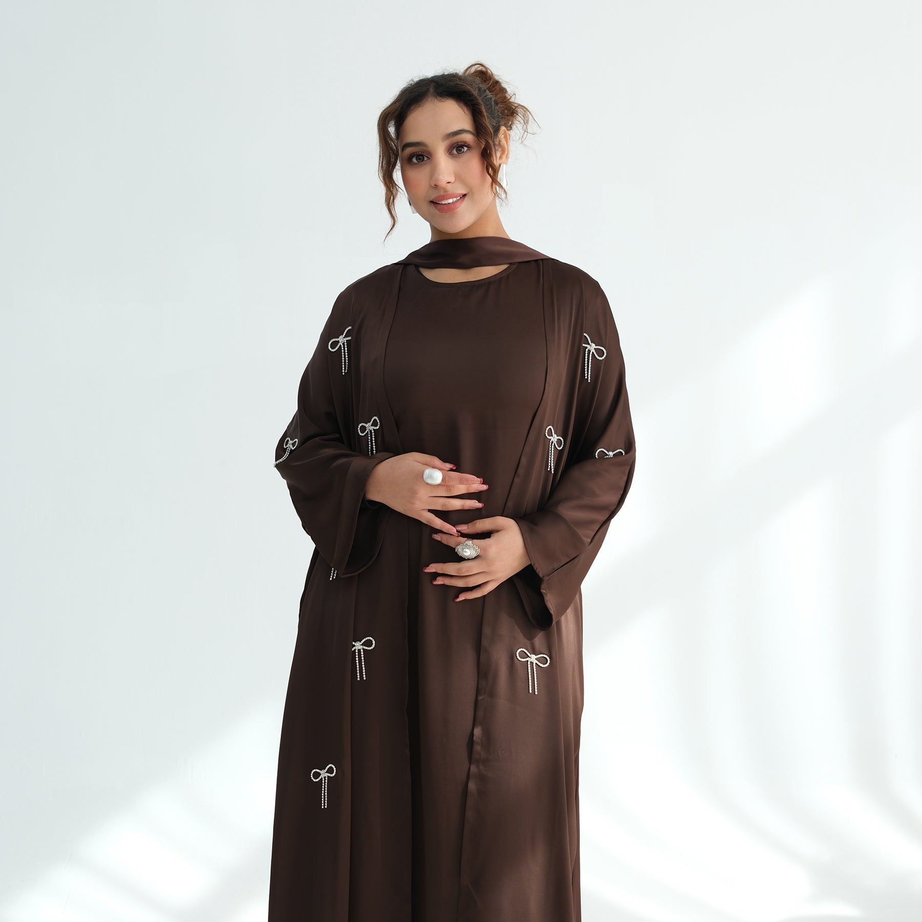 Zoya Bow Abaya Set