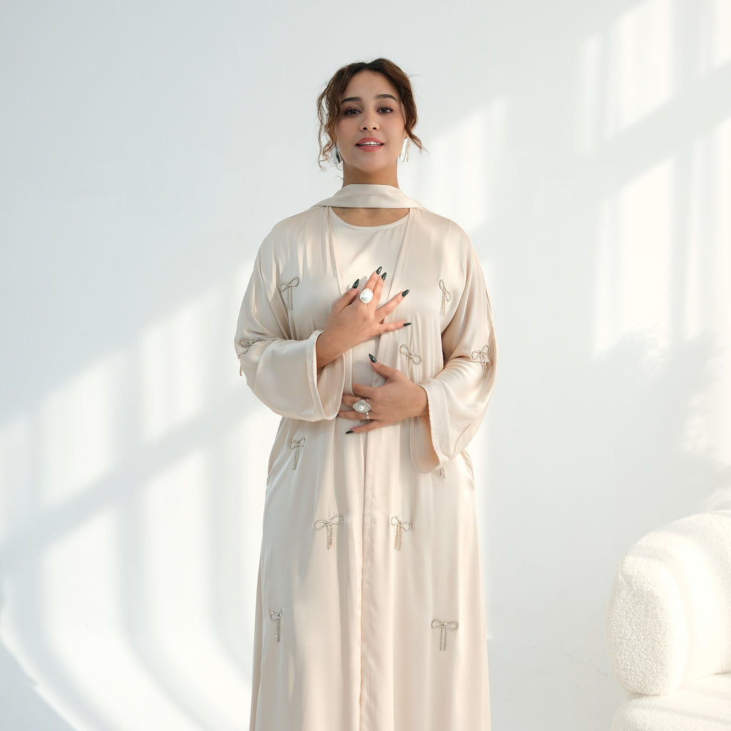 Zoya Bow Abaya Set