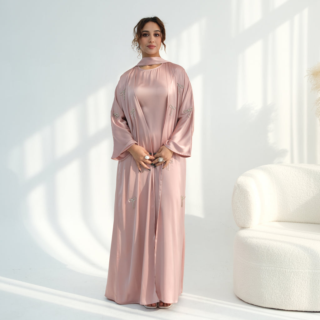 Zoya Bow Abaya Set