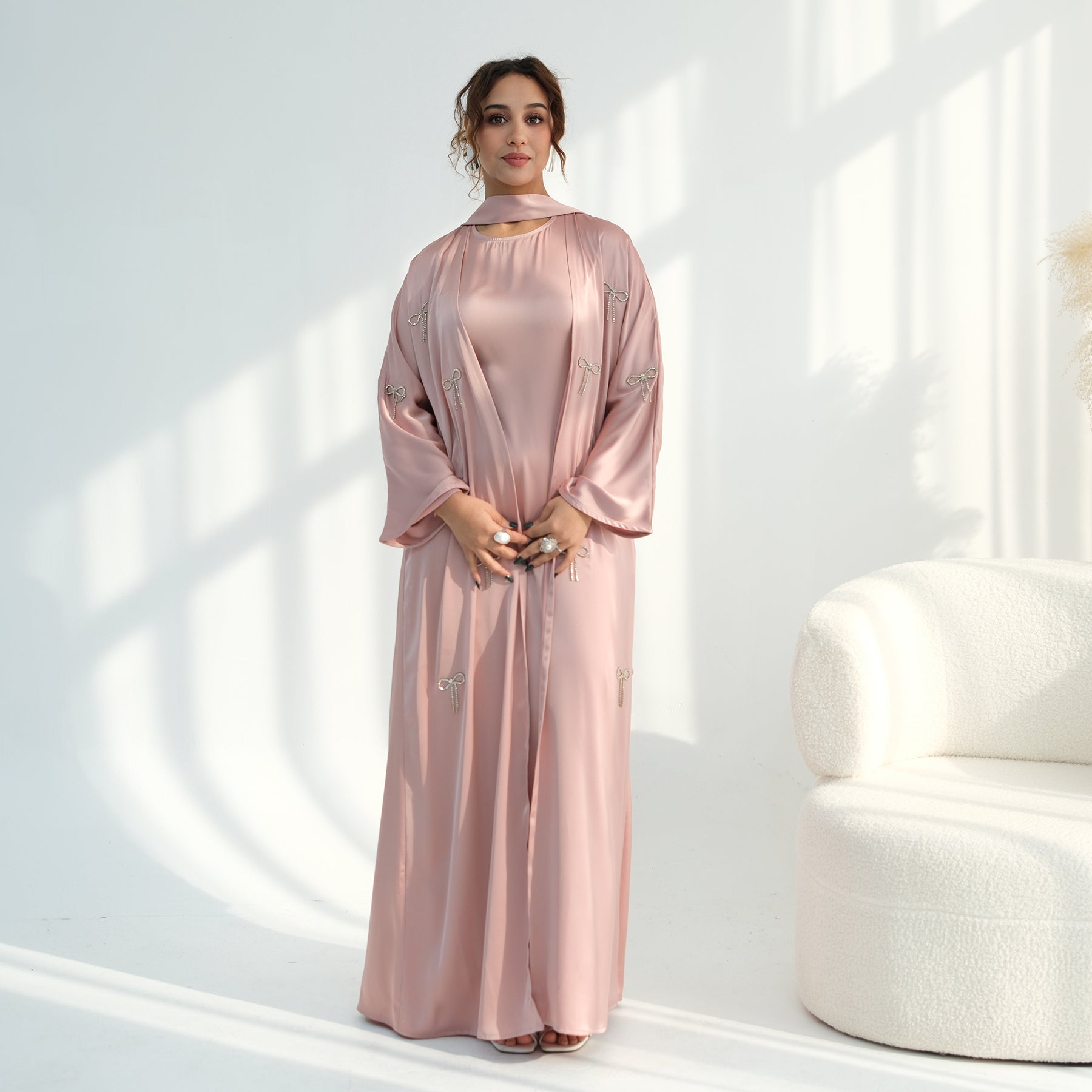 Zoya Bow Abaya Set