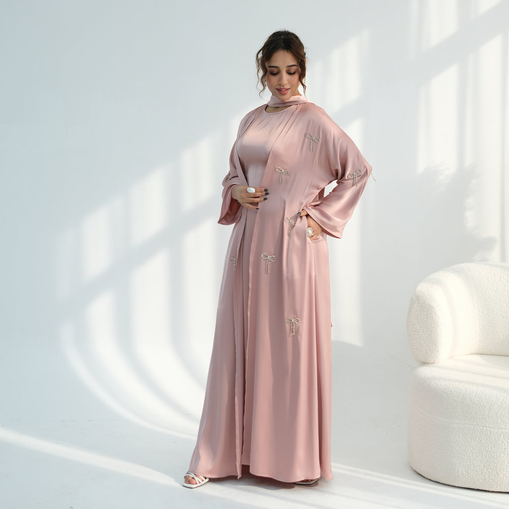 Zoya Bow Abaya Set