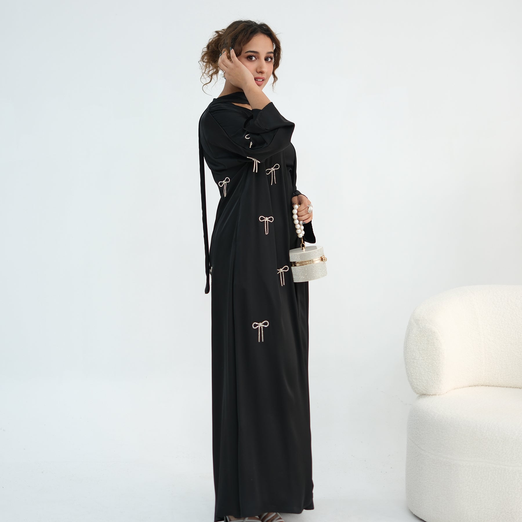 Zoya Bow Abaya Set
