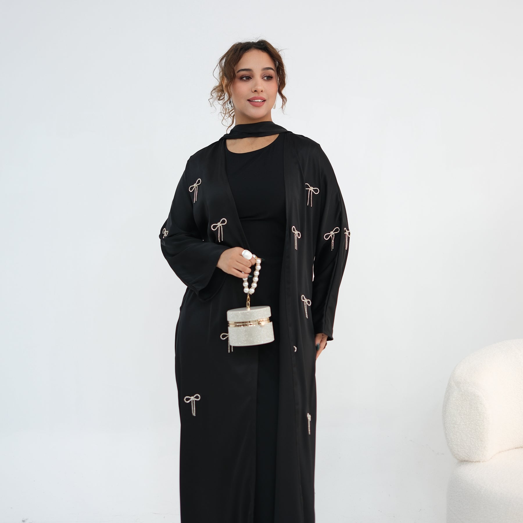 Zoya Bow Abaya Set