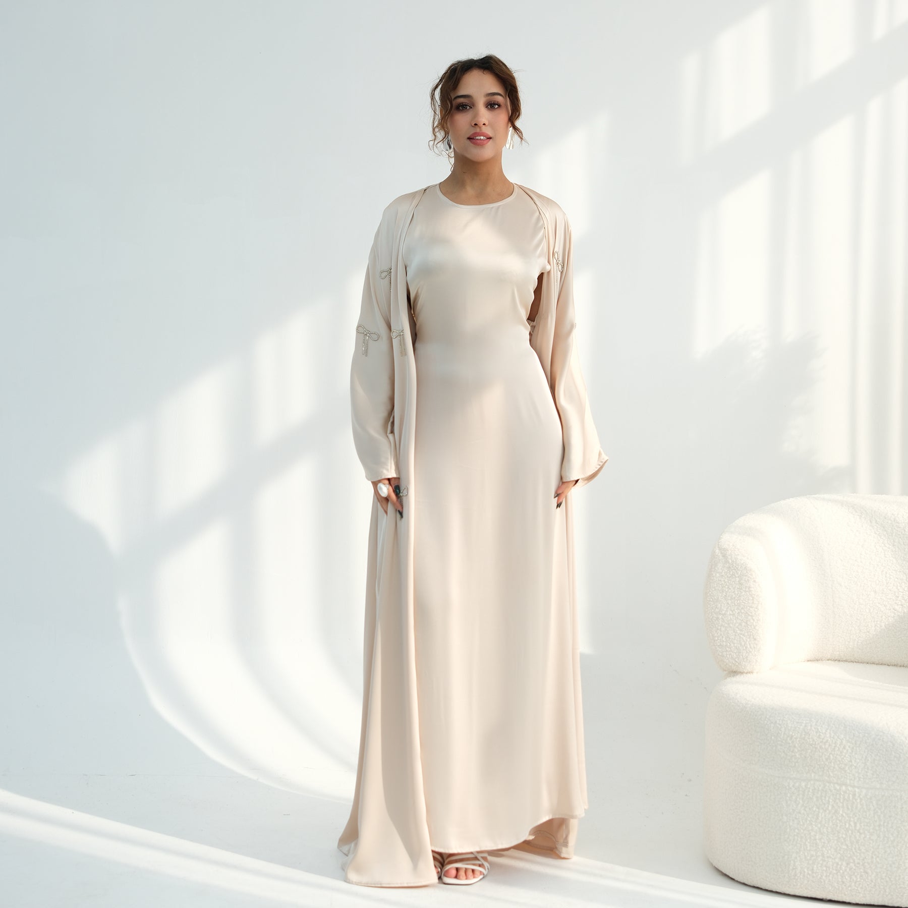 Zoya Bow Abaya Set
