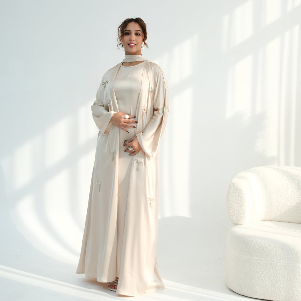 Zoya Bow Abaya Set